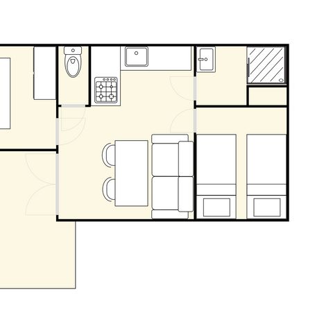 MOBILHOME 4 personas - Classic+ 2 habitaciones 25 m² (25 m²)