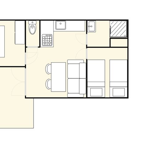 Mobilheim 4 Personen - Classic+ 2 Zimmer 25 m²