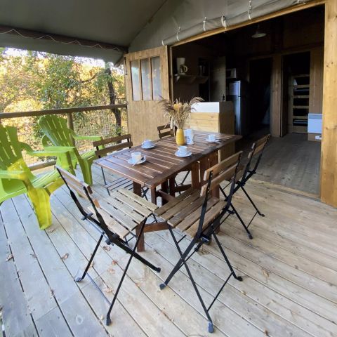 Canvas and wooden tent 5 persons - Lodge du Lac 3 Rooms 5 people