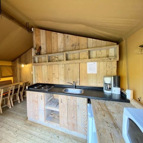 Canvas and wooden tent 5 persons - Tent Safari Bastides 3 Rooms 5 People