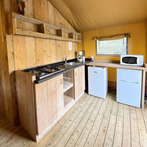 Canvas and wooden tent 5 persons - Tent Safari Bastides 3 Rooms 5 People