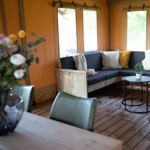 Tente en toile et en bois 7 personnes - tente safari de luxe