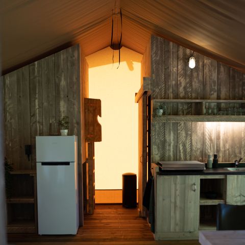 Tente en toile et en bois 7 personnes - tente safari de luxe
