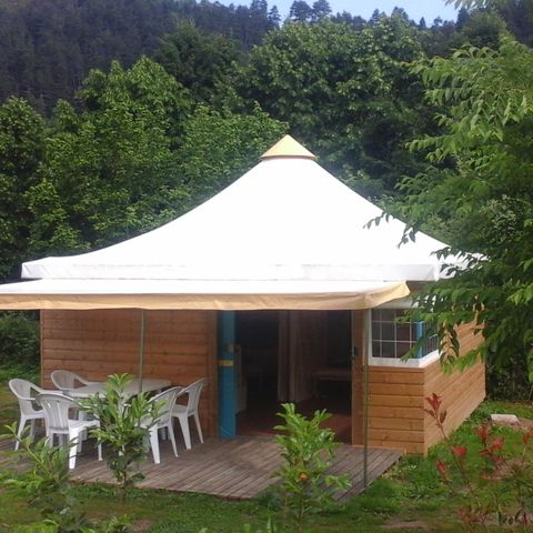 Zelt 5 Personen - LODGE CONFORT mit Sanitäranlagen