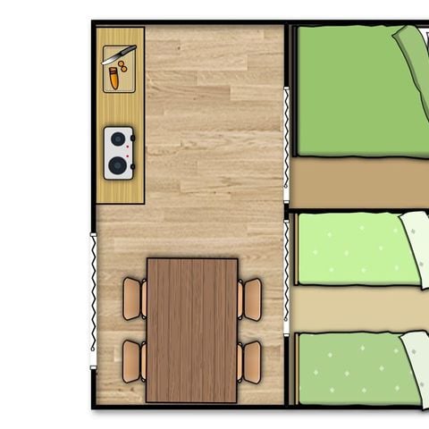 Tent 4 personen - ECO LODGE zonder sanitair