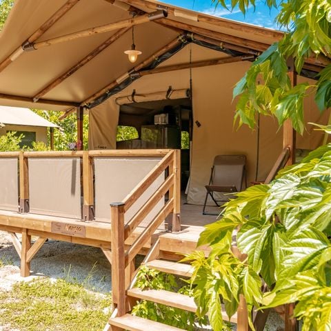 Lodge 5 personen - Lodge Kenya 34 m², 2 Schlafzimmer (4 bis 5 Personen) wifi (1 Gerät) + Terrasse