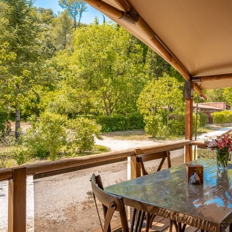 Lodge 5 personen - Lodge Kenya 34 m², 2 Schlafzimmer (4 bis 5 Personen) wifi (1 Gerät) + Terrasse