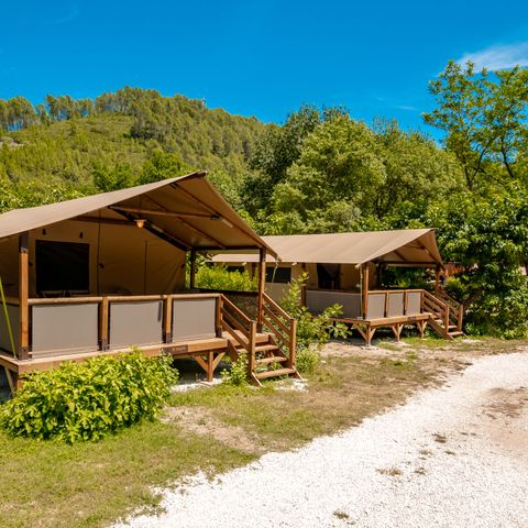 Lodge 5 personen - Lodge Kenya 34 m², 2 Schlafzimmer (4 bis 5 Personen) wifi (1 Gerät) + Terrasse