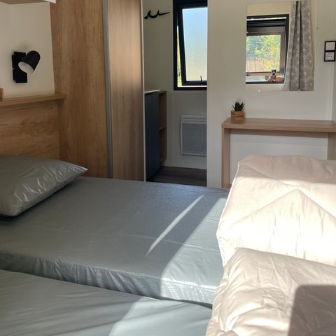 Bungalow 4 personnes - Location Appart camp' Hôtel avec terrasse 2ch/2sdb/Cuisine/Salon/Prestation hôtelière