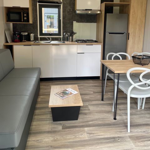 Bungalow 4 personen - Appart camp' Hotel met terras 2bed/2badkamer/Keuken/Lounge/Hoteldiensten