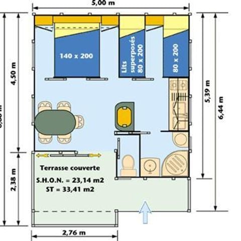 Chalet 5 persons - 2 rooms (Saturday to Saturday from 06/07/24 to 31/08/24) 5 pers
