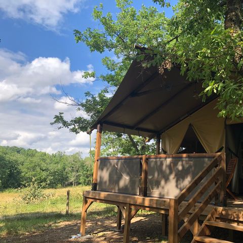 Accommodatie 5 personen - 5-persoons Glamping Lodge (zaterdag tot zaterdag van 06/07/24 tot 31/08/24) 1/5 pers.