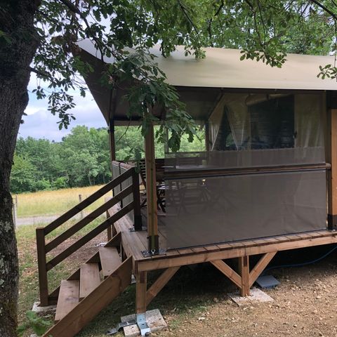 UNIEKE ACCOMMODATIE 5 personen - 5-persoons Glamping Lodge (zaterdag tot zaterdag van 06/07/24 tot 31/08/24) 1/5 pers.