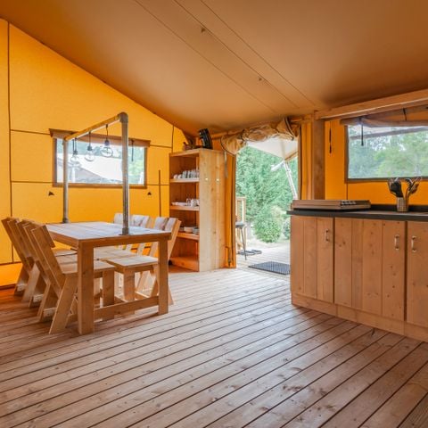 TENTE TOILE ET BOIS 5 personnes - Grives