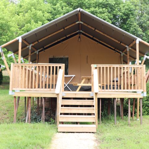 Tente en toile et en bois 6 personnes - Belle vue