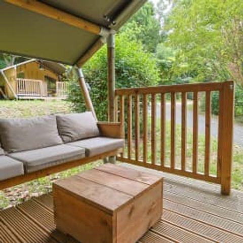 Tente en toile et en bois 5 personnes - Tente safari Sagelat