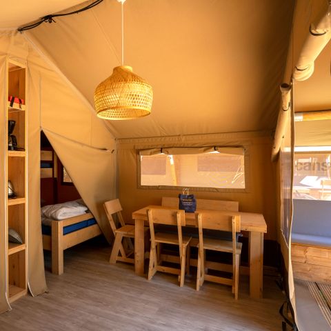 Tente en toile et en bois 5 personnes - Tente safari Sagelat