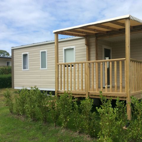 Mobilheim 6 Personen - 6 pers 3 Zimmer Halbüberdachte Terrasse 8 .80 m x 3.70 m 6 Geschirrspüler und TV inklusive