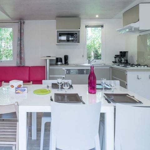 Mobilhome 8 personnes - Mobil-home | Premium | 4 Ch. | 8 Pers. | Terrasse surélevée | TV