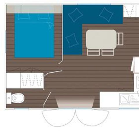 BUNGALOW 6 personnes - Confort - 2 chambres