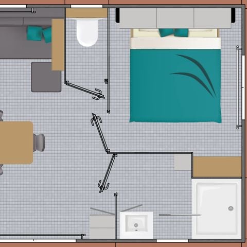 MOBILE HOME 5 people - Presta+ (Clim+Tv)