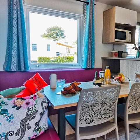 Stacaravan 9 personen - Stacaravan PRESTA+ 4 kamers 40m² TV + airconditioning