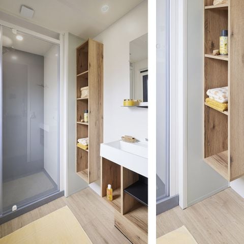 Mobilhome 5 personnes - PRESTA+Kids - 2 chambres - 29m² - TV - Clim