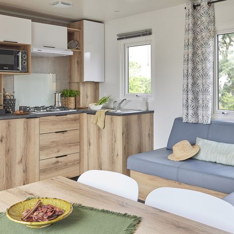 Mobile home 6 persons - PRESTA+Kids - 3 bedrooms - 2 bathrooms - 40m² - TV - Air conditioning