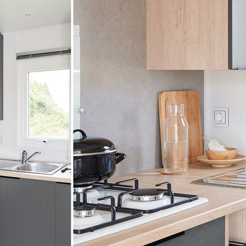 Stacaravan 6 personen - PRESTA+Kids 3 slaapkamers 2 badkamers 40m² TV + airconditioning