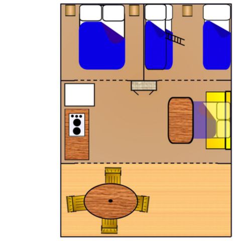 Glamping tent 6 persons - Safari, without sanitary facilities