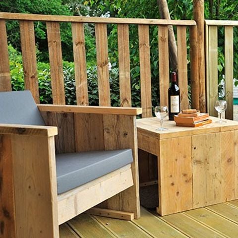 Tente en toile et en bois 6 personnes - Tente Safari Lodge | 2 Ch. | 6 Pers. | 1 SDB