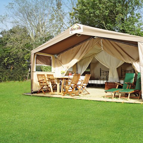 Canvas and wooden tent 6 persons - Safari | 2 Bedrooms | 5/6 Pers. | Single terrace