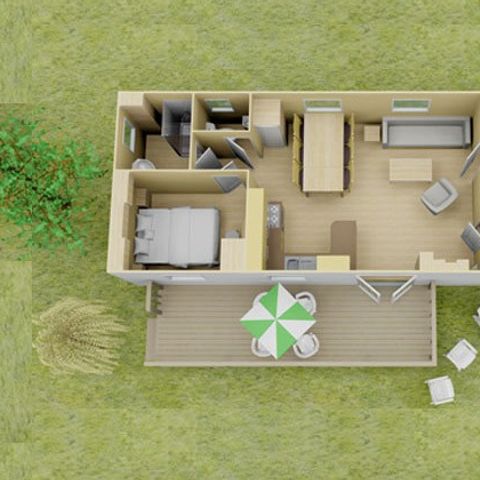 Mobile home 8 persons - Comfort XL | 3 Bedrooms | 6/8 Pers. | Terrace with lift, not covered