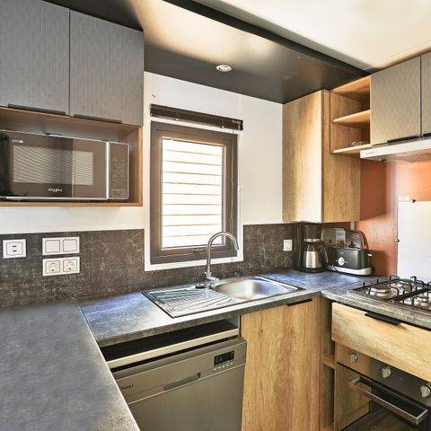 MOBILHOME 6 personas - Premium Azure | 3 Dormitorios | 6 Pers. | Terraza elevada | Aire acondicionado