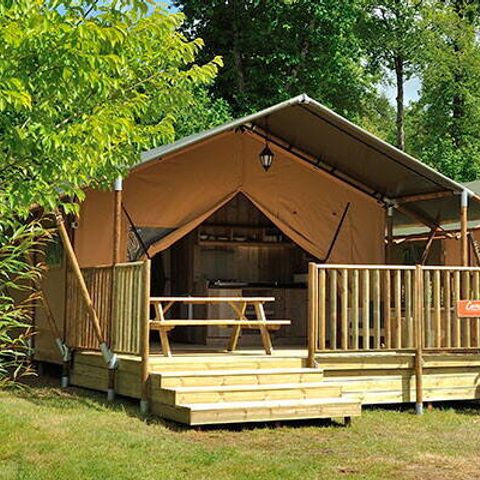 Canvas and wooden tent 6 persons - Safari Lodge Tent | 2 Bedrooms | 6 Pers. | 1 Bathroom