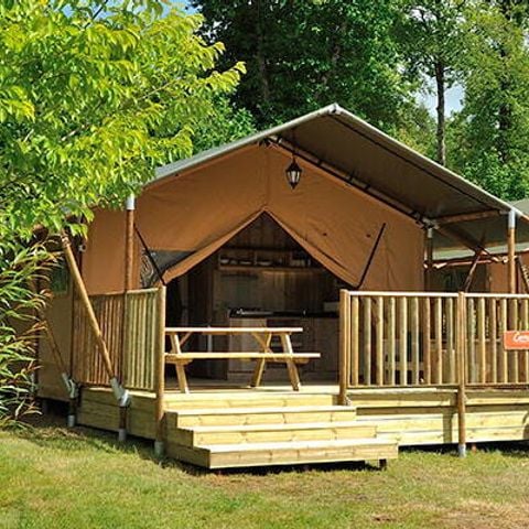 TENTE TOILE ET BOIS 6 personnes - Tente Safari Lodge | 2 Ch. | 6 Pers. | 1 SDB