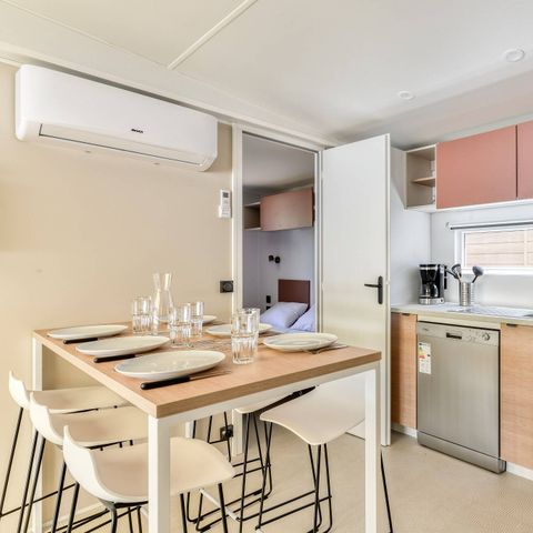 Mobile home 6 persons - Mobile-home | Premium | 3 Bedrooms | 6 Pers. | Raised terrace | 1 Bathroom | Air-con.