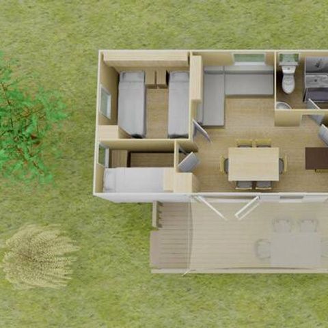 Mobile home 6 persons - Mobile-home | Premium | 3 Bedrooms | 6 Pers. | Raised terrace | 1 Bathroom | Air-con.