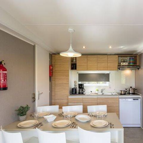 Mobile home 6 persons - Mobile-home | Premium | 3 Bedrooms | 6 Pers. | Raised terrace | TV