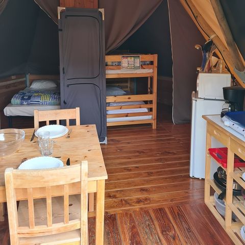 CANVAS AND WOOD TENT 4 people - Tipi - without sanitary facilities