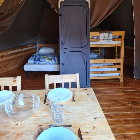 TENTE TOILE ET BOIS 4 personnes - Tipi - sans sanitaires