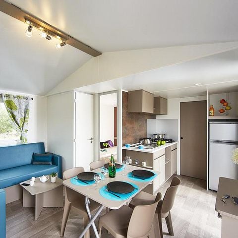 Mobilhome 4/5 personnes - Cottage Select Plus - TV lave-vaisselle Clim Plancha - 2 chambres