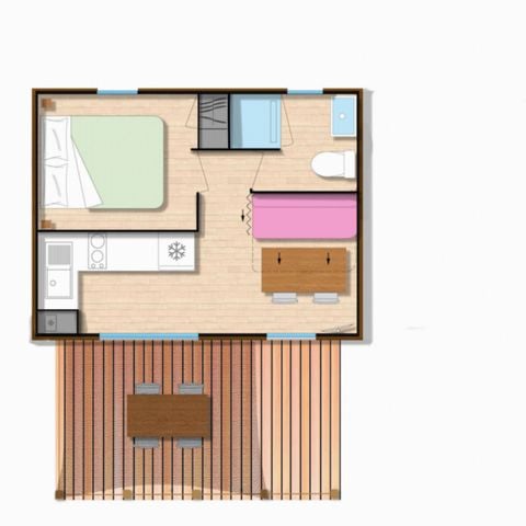 MOBILHOME 2 personnes - Mobile-home ORHY**** 2 personnes