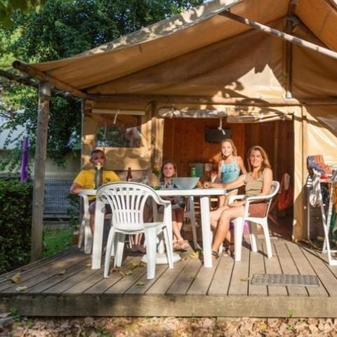 Tienda de lona y madera 6 personas - Casa de campo URCHILO 6 plazas