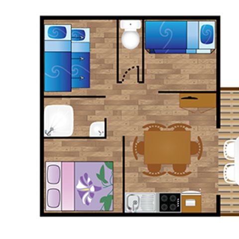 TENDA IN TELA E LEGNO 6 persone - Lodge URCHILO 6 posti letto