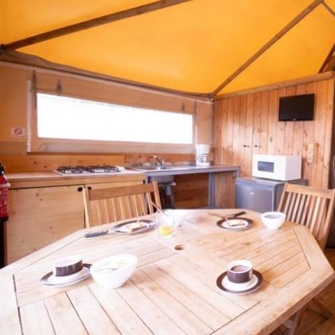 Canvas and wooden tent 6 persons - Lodge ULIA 6 persons
