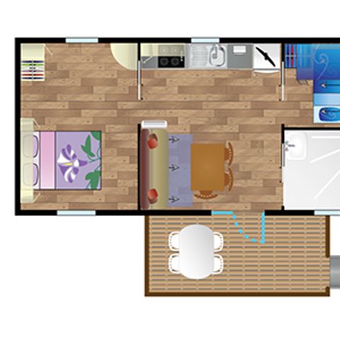 Mobilheim 4 personen - Mobilheim IGUSKI**** (PMR) 4 Personen