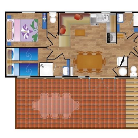 Mobile home 8 persons - Mobile-home IBANTELI**** sleeps 8