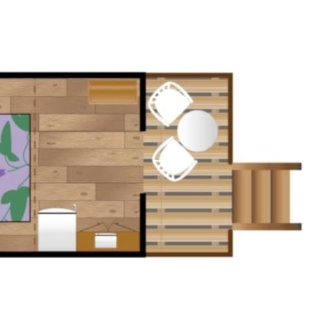 Safaritent 2 personen - Lodge BELTXU 2 personen