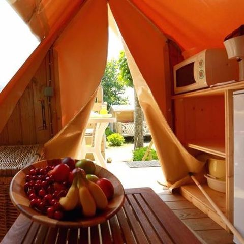 Canvas and wooden tent 2 persons - Lodge BELTXU 2 persons